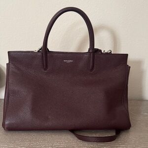Saint Laurent Deep Burgundy Leather Handbag